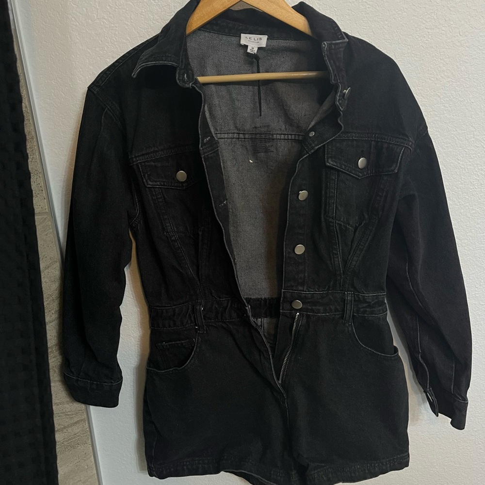LE LIS Black denim romper - New with tags